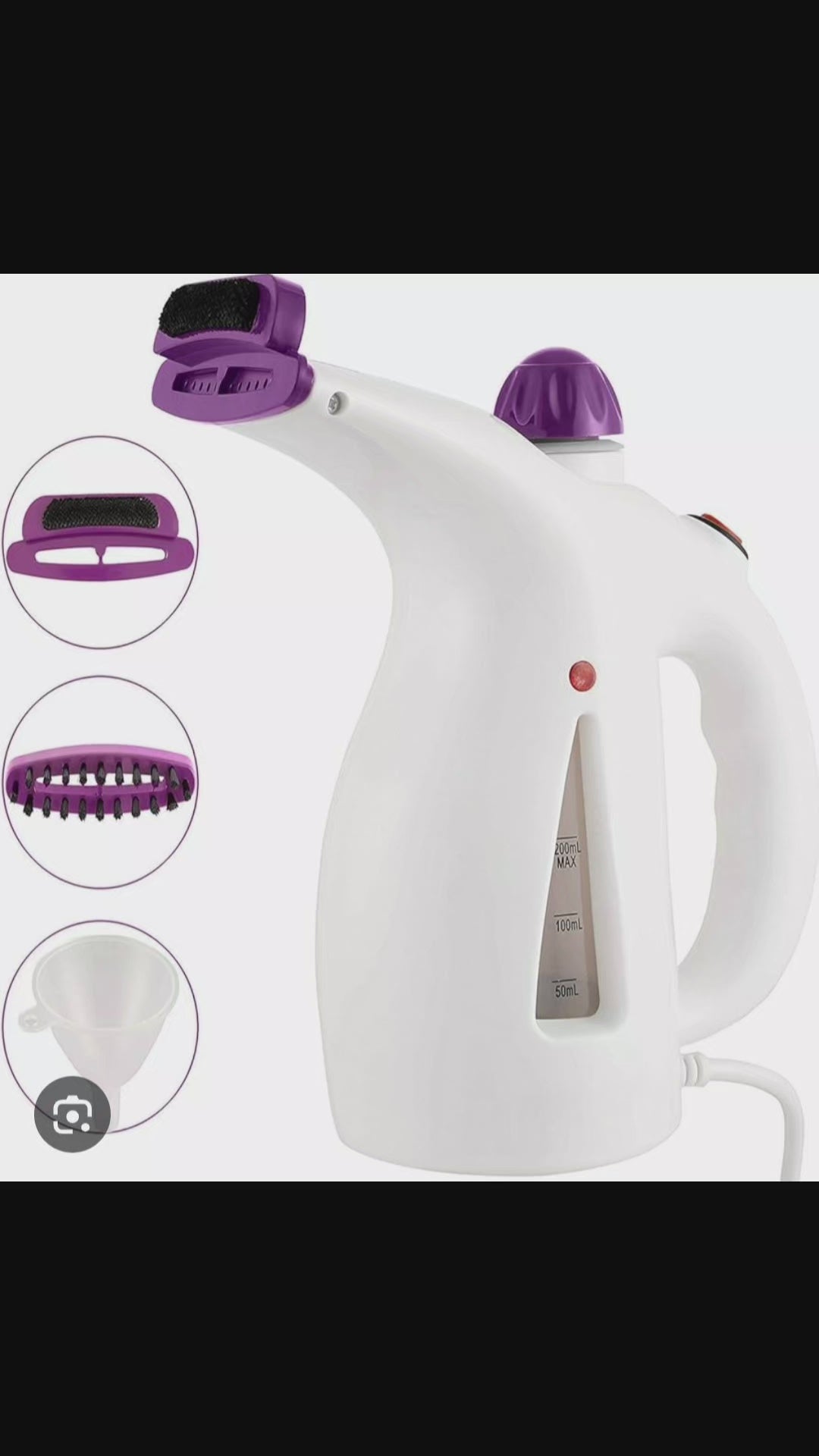 Two in 1 laundry and facial steamer