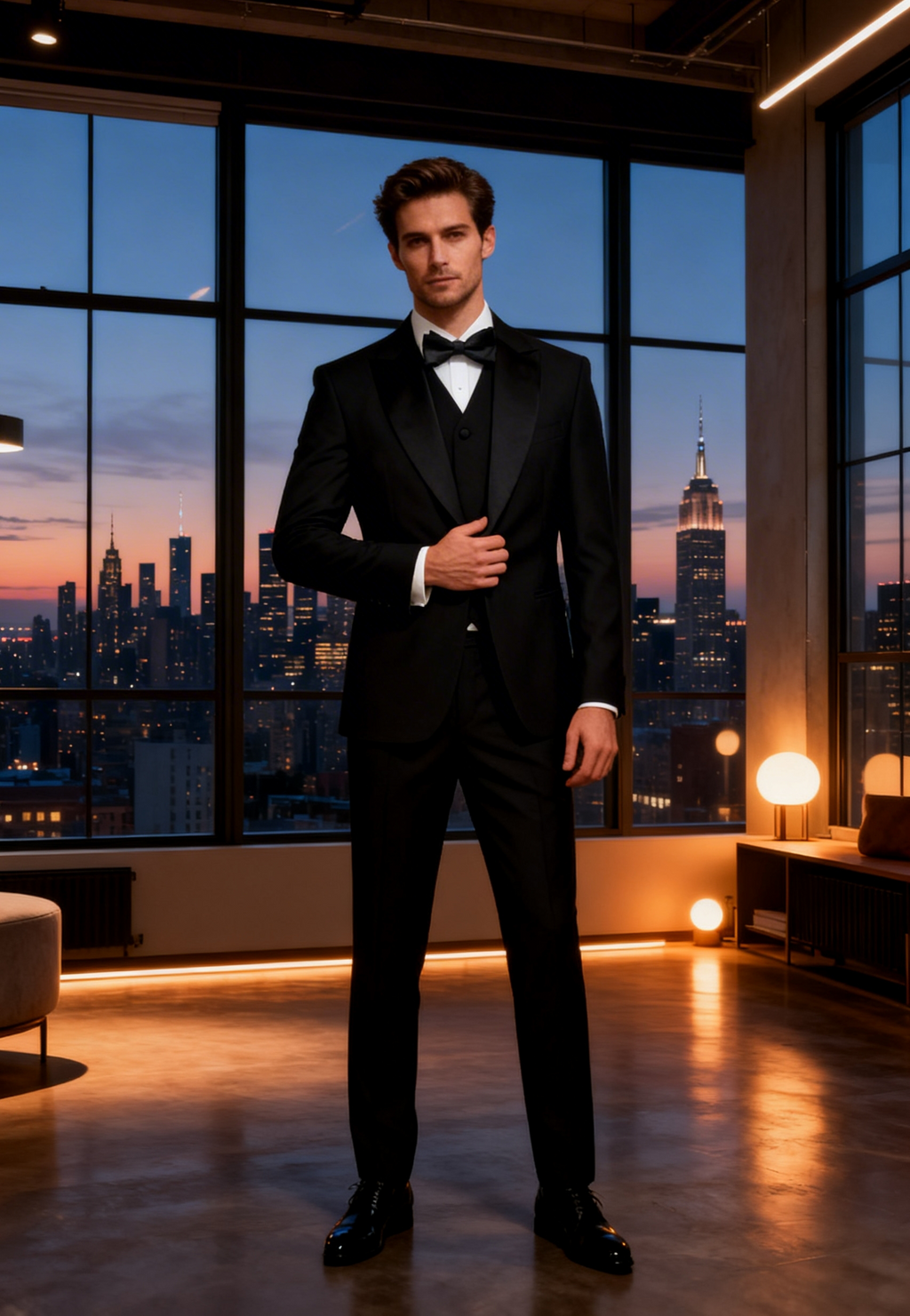 Luxury three-piece tuxedo suit