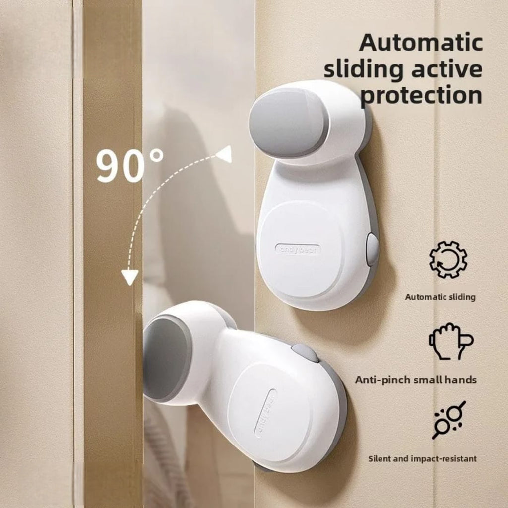Rotating Baby Safety Door Stopper - Finger Pinch Guard for Child & Pet Safety