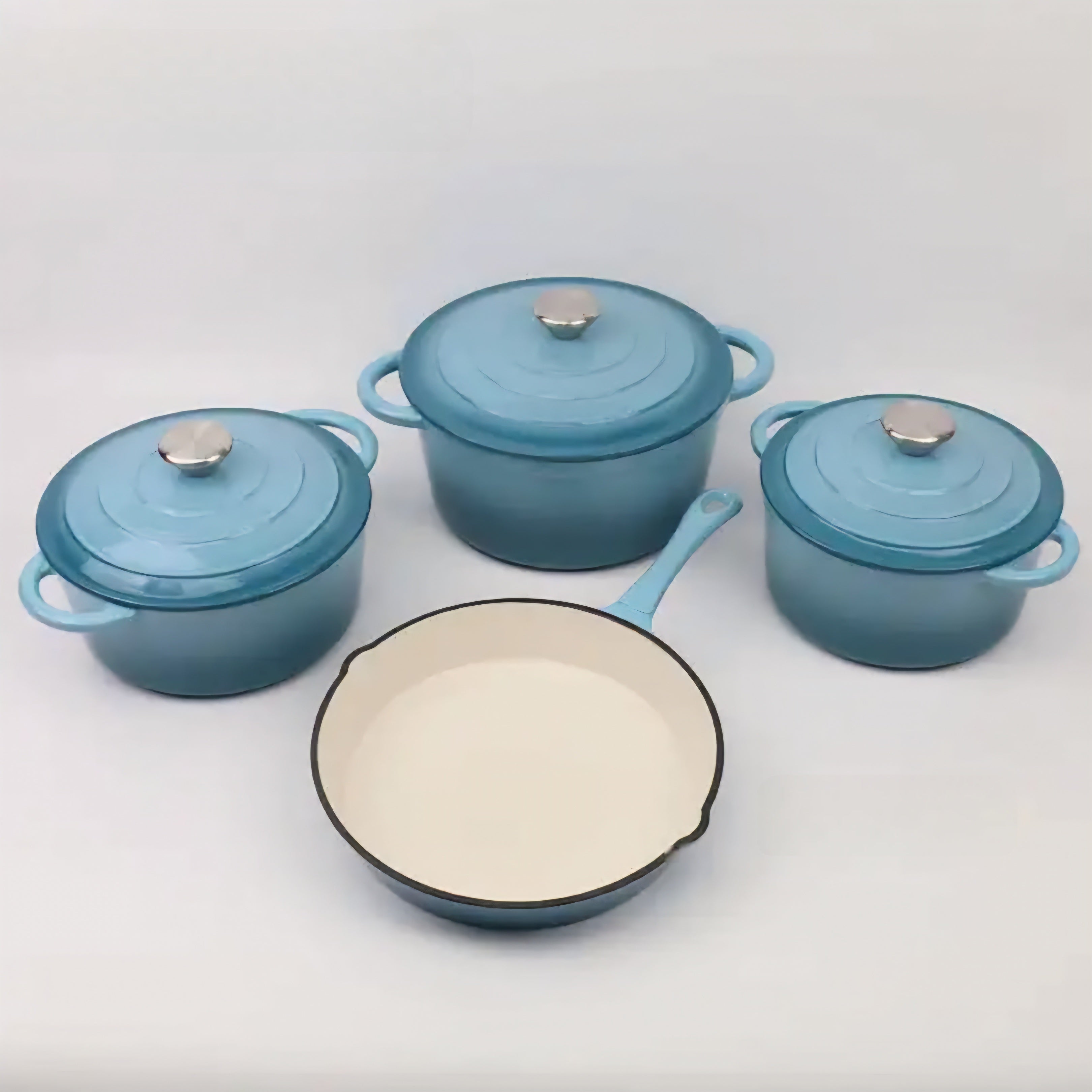 Enamel cast iron 7 piece cookware