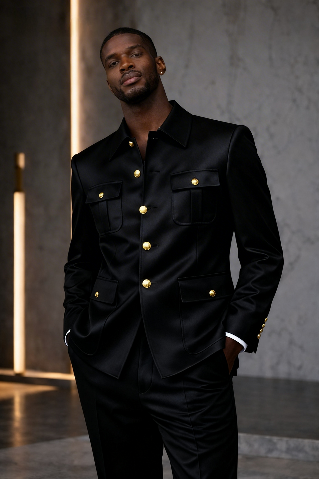 Two piece men's safari suit, Kaunda suit