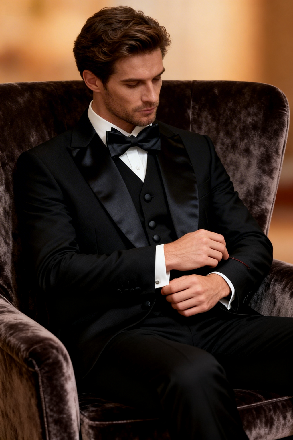Luxury three-piece tuxedo suit
