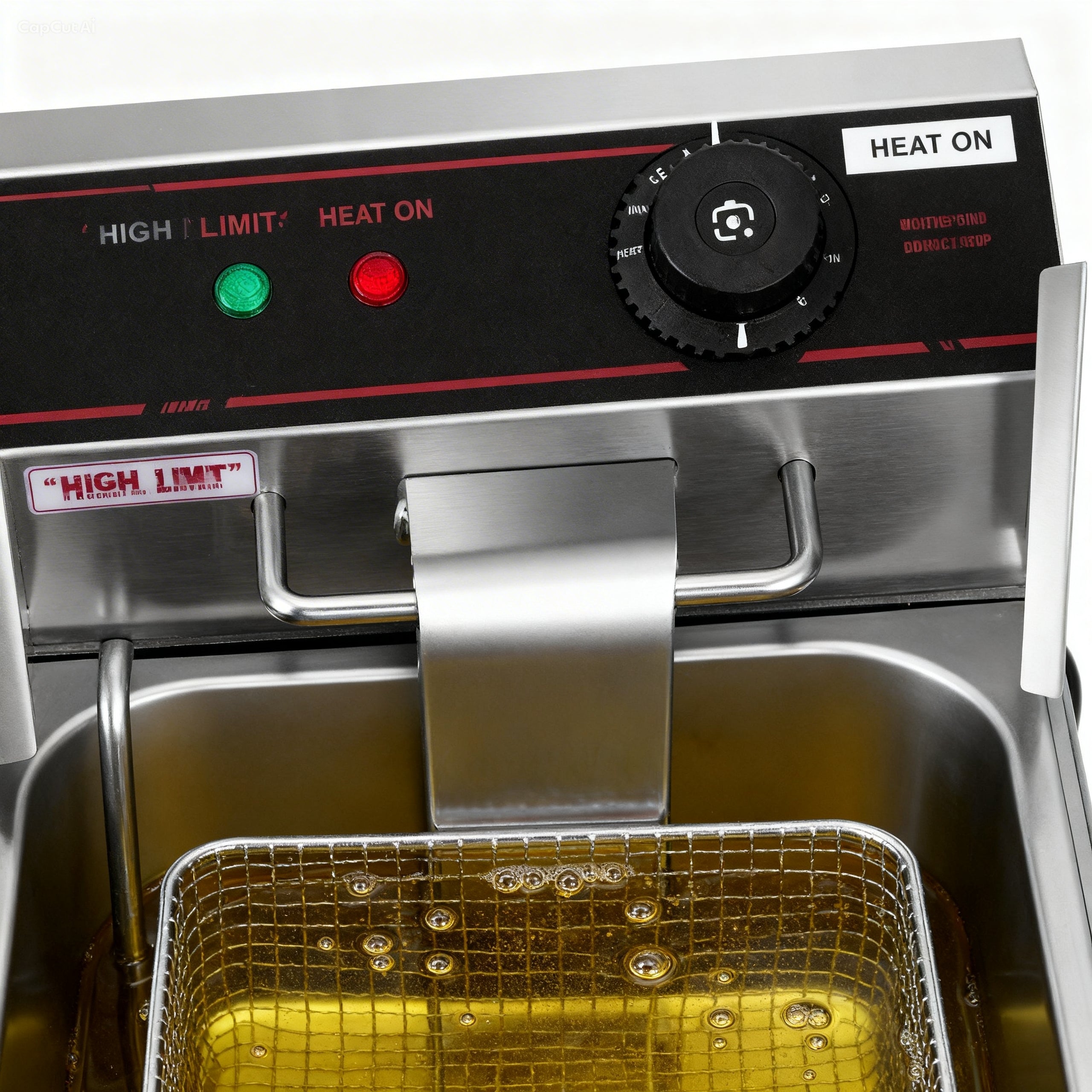 Stainless steel electric countertop deep fryer