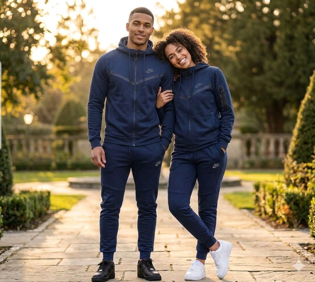 Tech Fleece zip-up hoodie and matching joggers.