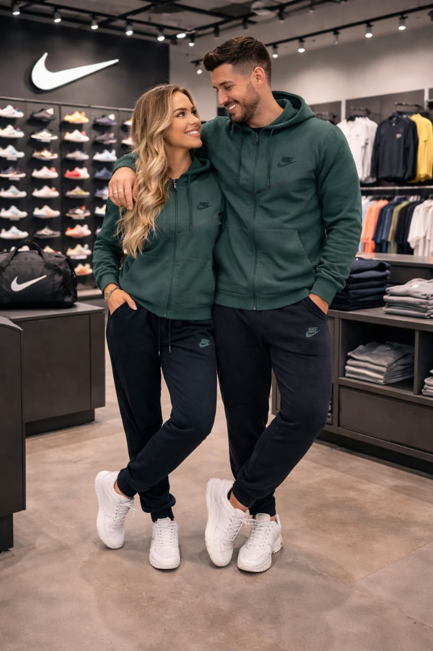 Tech Fleece zip-up hoodie and matching joggers.