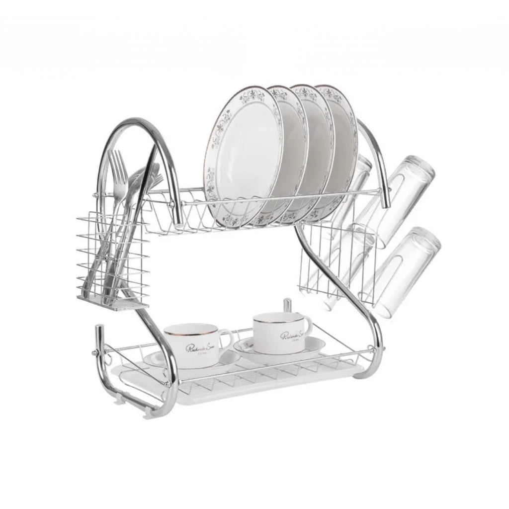 Chrome Two-Tier dish rack