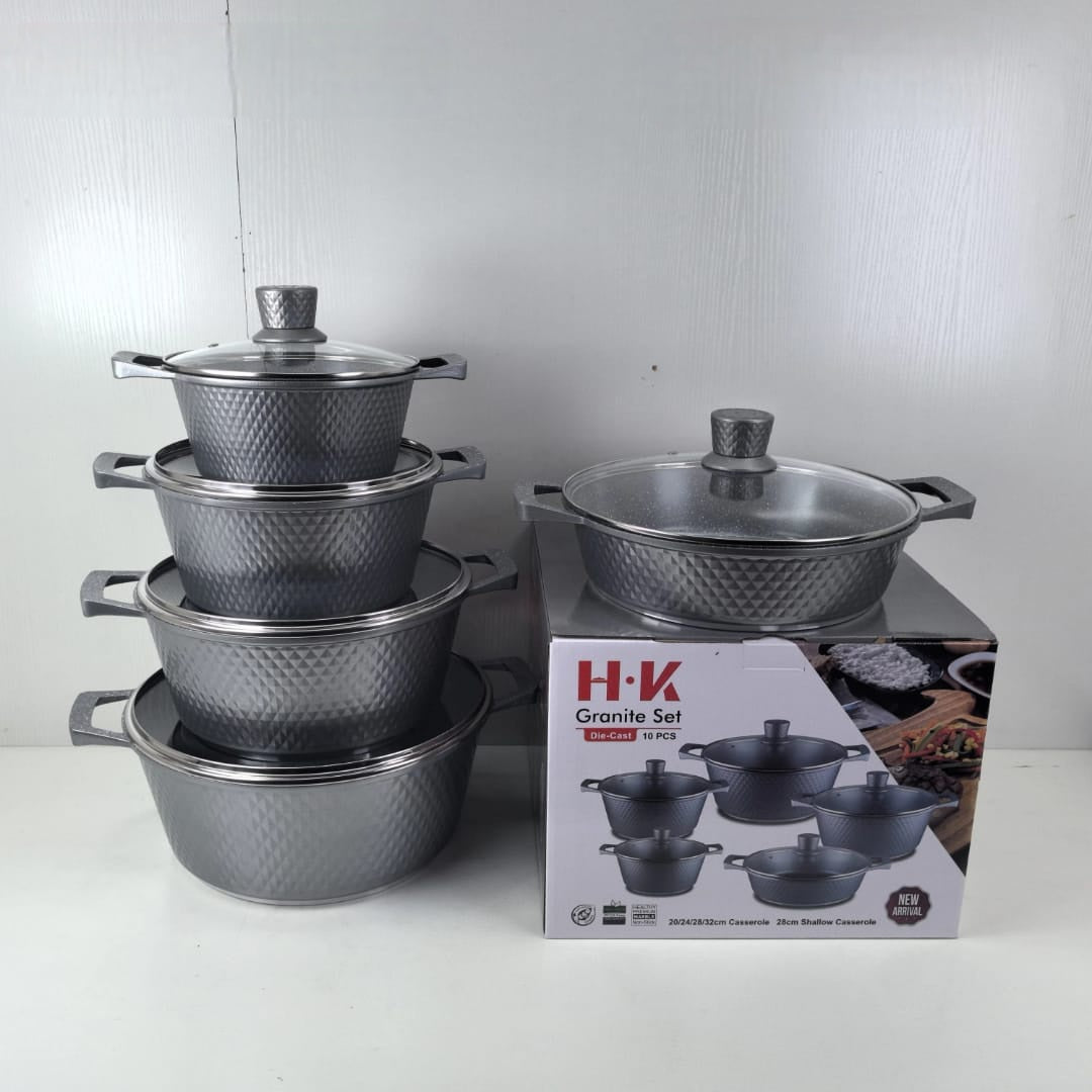 10 piece granite set, die cast