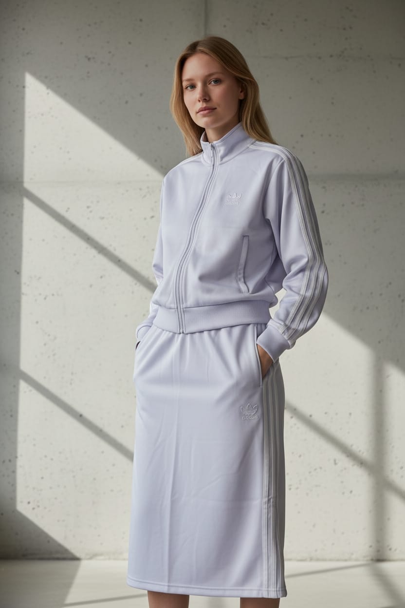 Originals 'Firebird' athletic skirt and matching jacket.