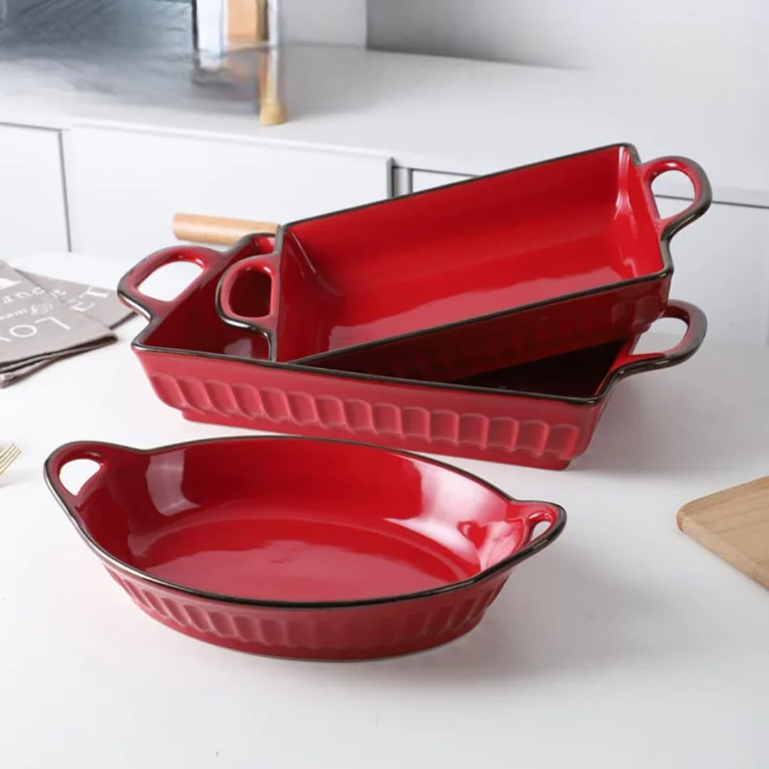 3 piece bakeware set, casserole dish