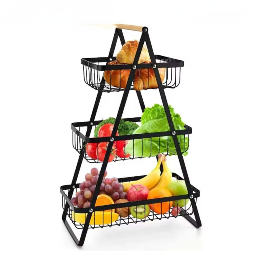 3 tire fruit basket, food storage basket