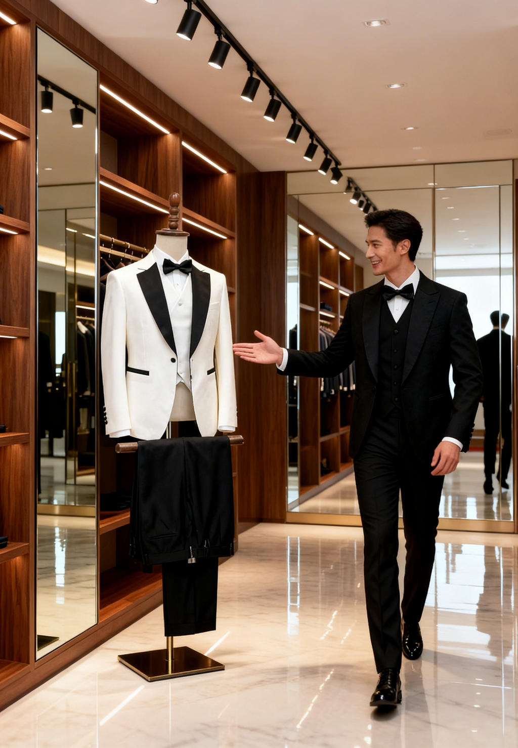Luxury three-piece tuxedo suit