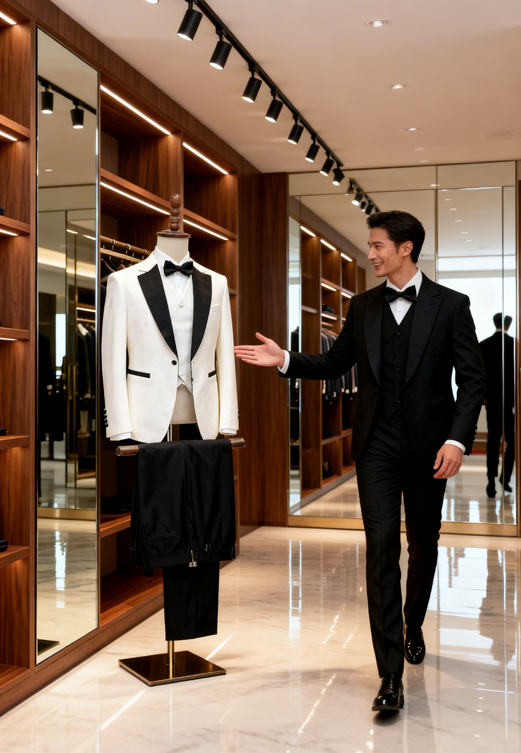 Luxury three-piece tuxedo suit