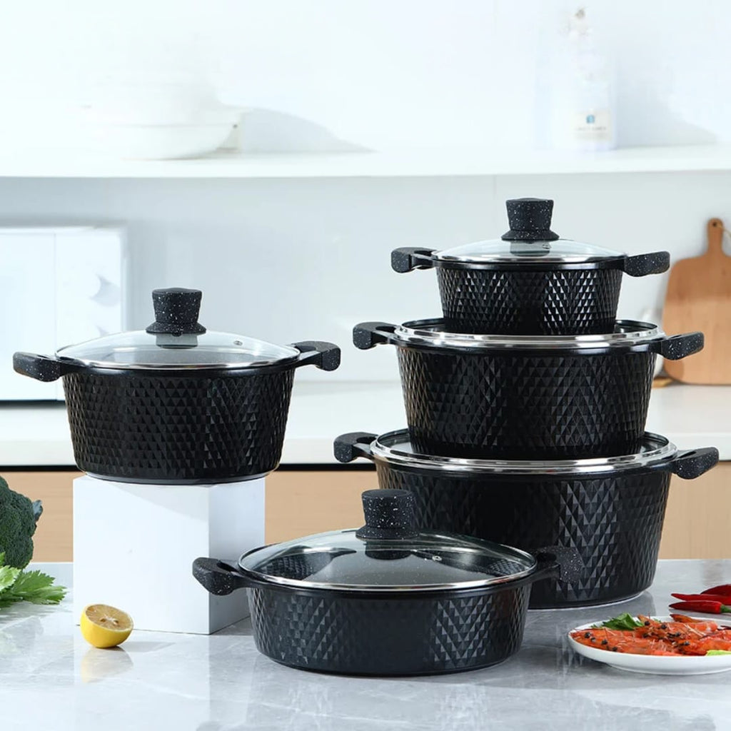 10 piece granite set, die cast