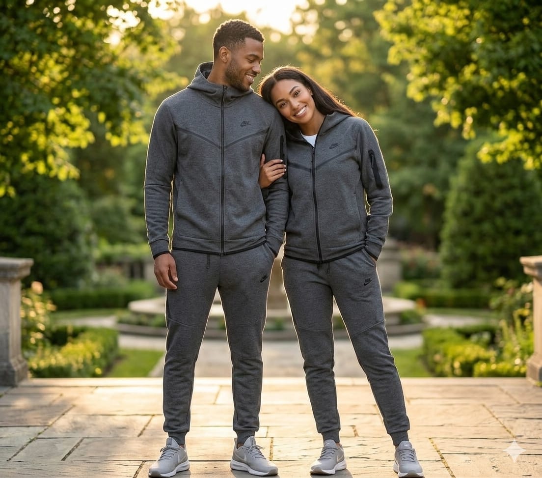 Tech Fleece zip-up hoodie and matching joggers.