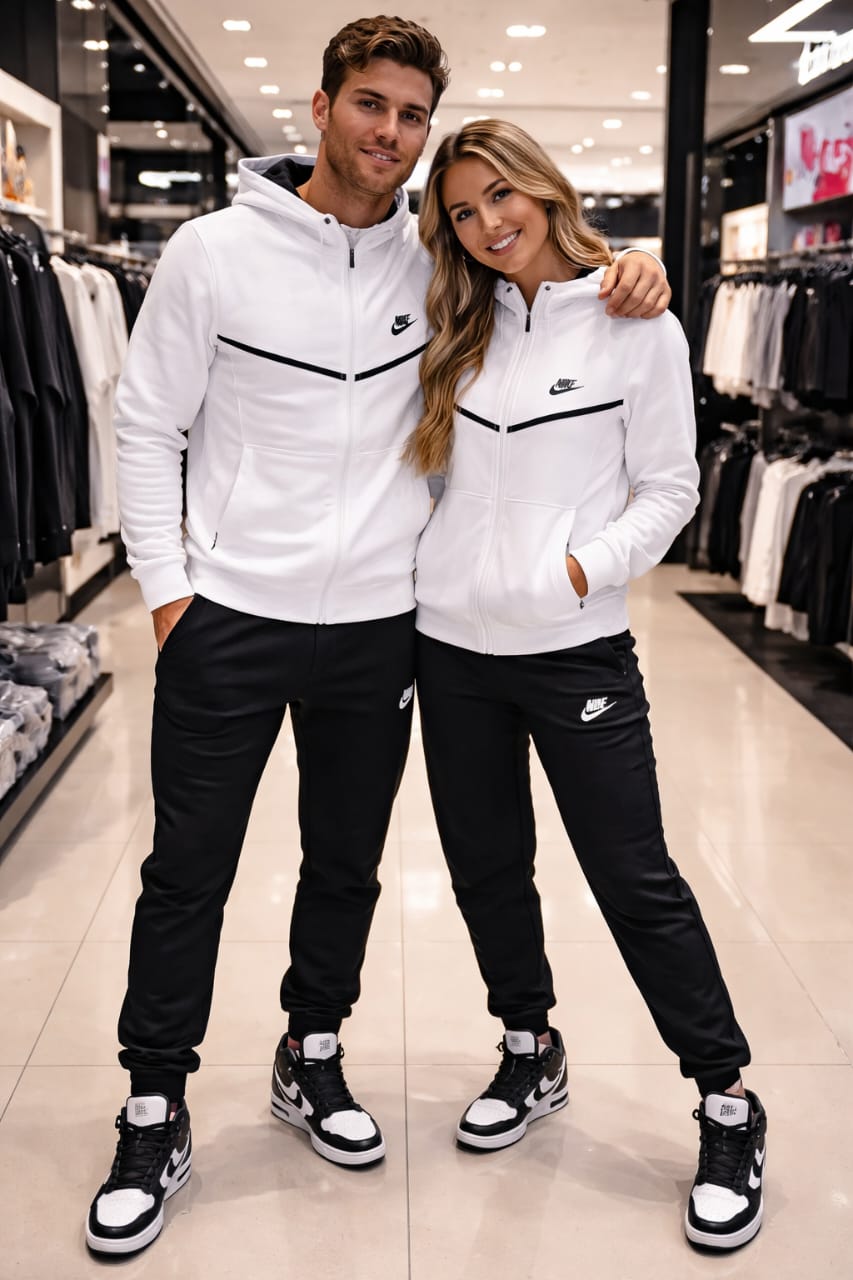 Tech Fleece zip-up hoodie and matching joggers.