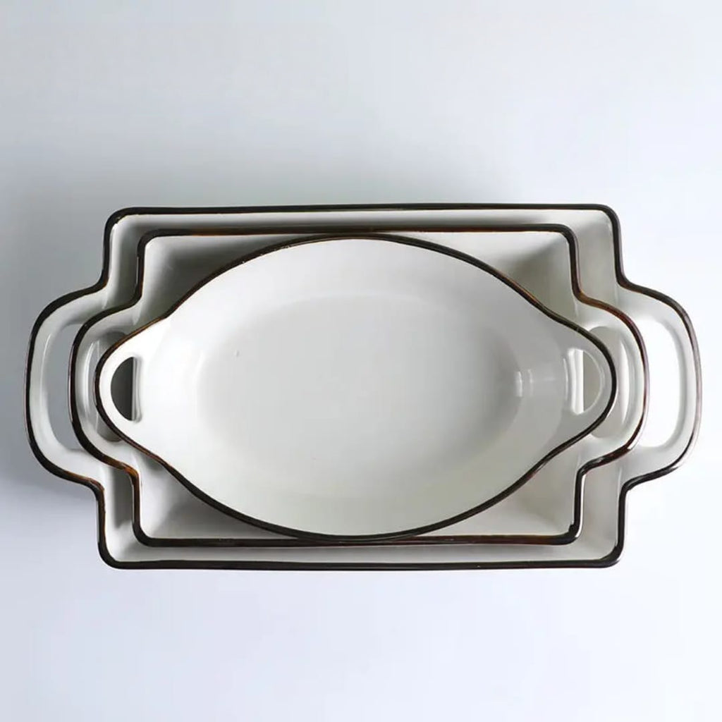 3 piece bakeware set, casserole dish