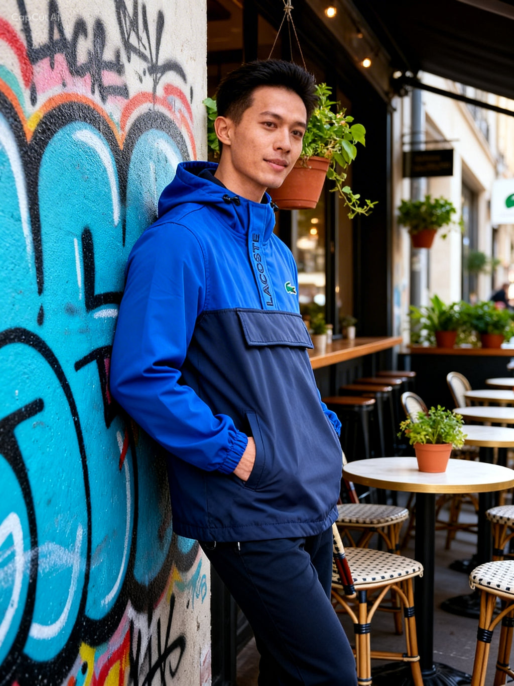 Men's hooded windbreaker Jacket
