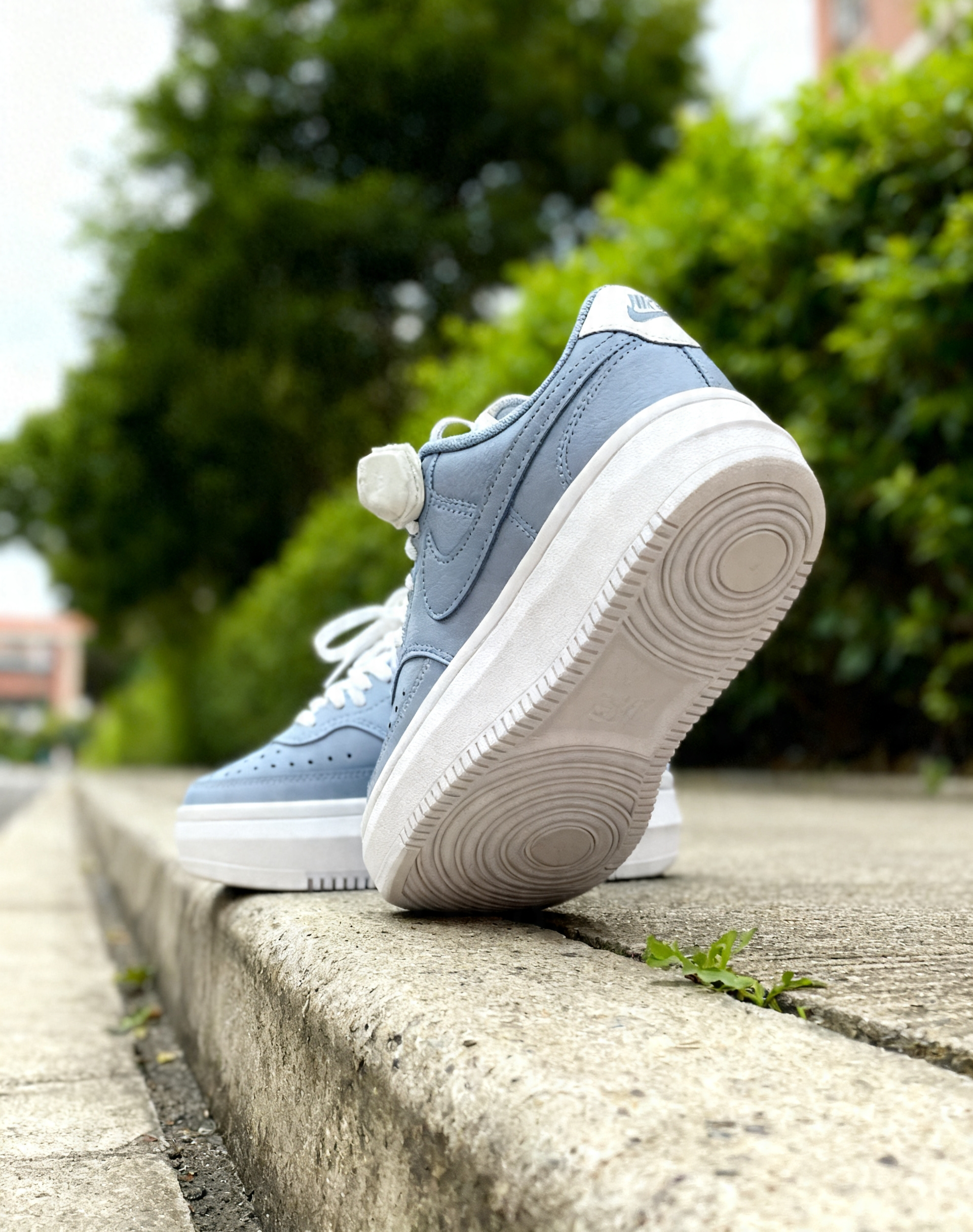 Court Vision Alta sneakers in white and blue