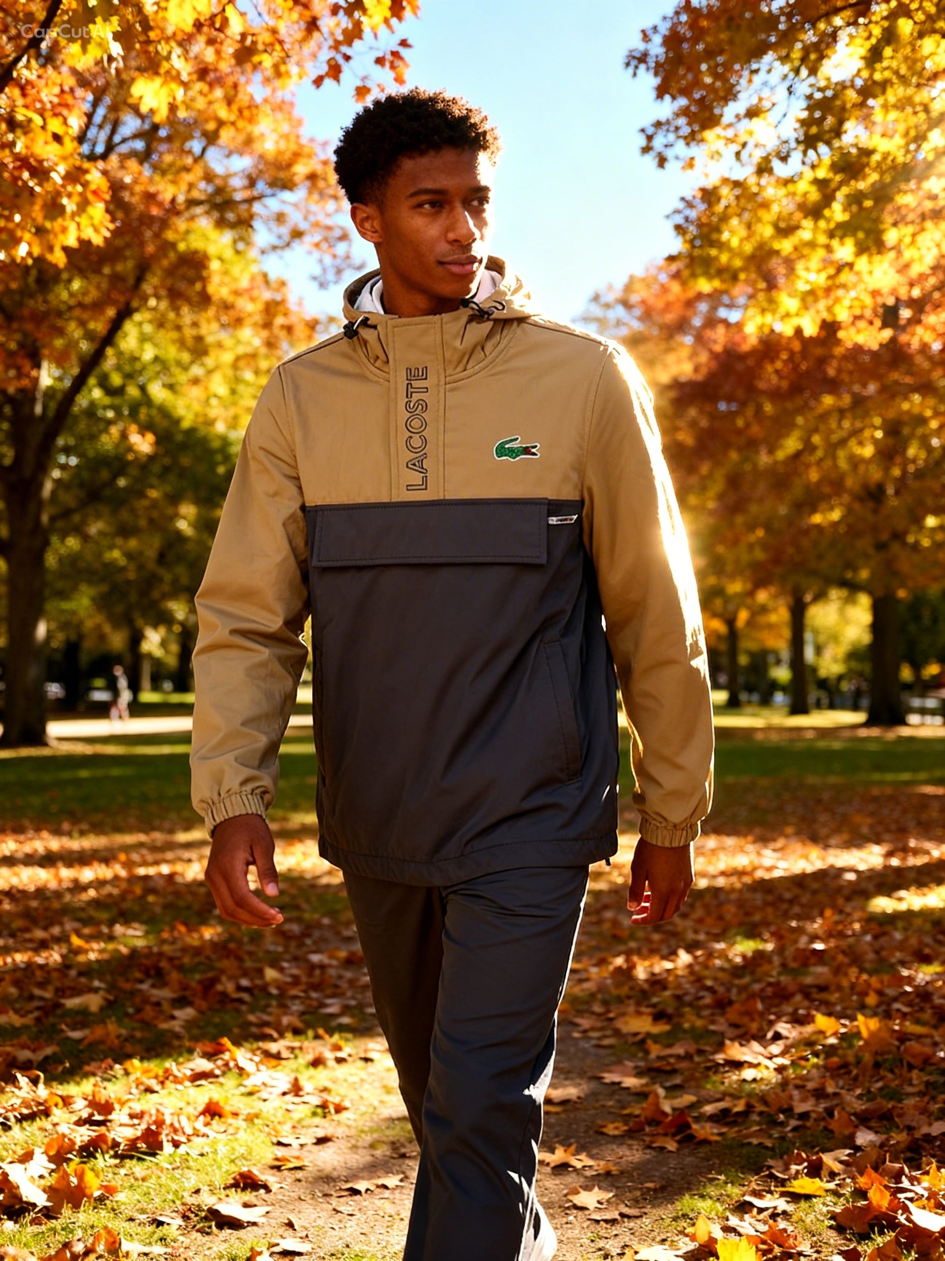 Men's hooded windbreaker Jacket