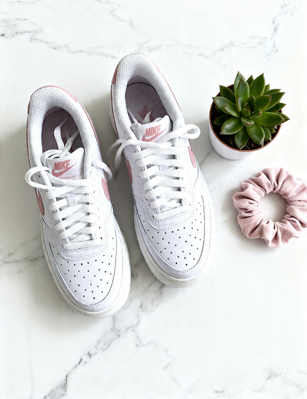 Women's Court Vision Alta sneakers in a white and red stardust colorway.