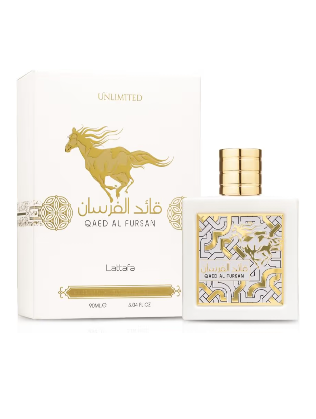Lattafa Qaed Al Fursan Unlimited Eau de Parfum Spray for Unisex, 3.04 Ounce