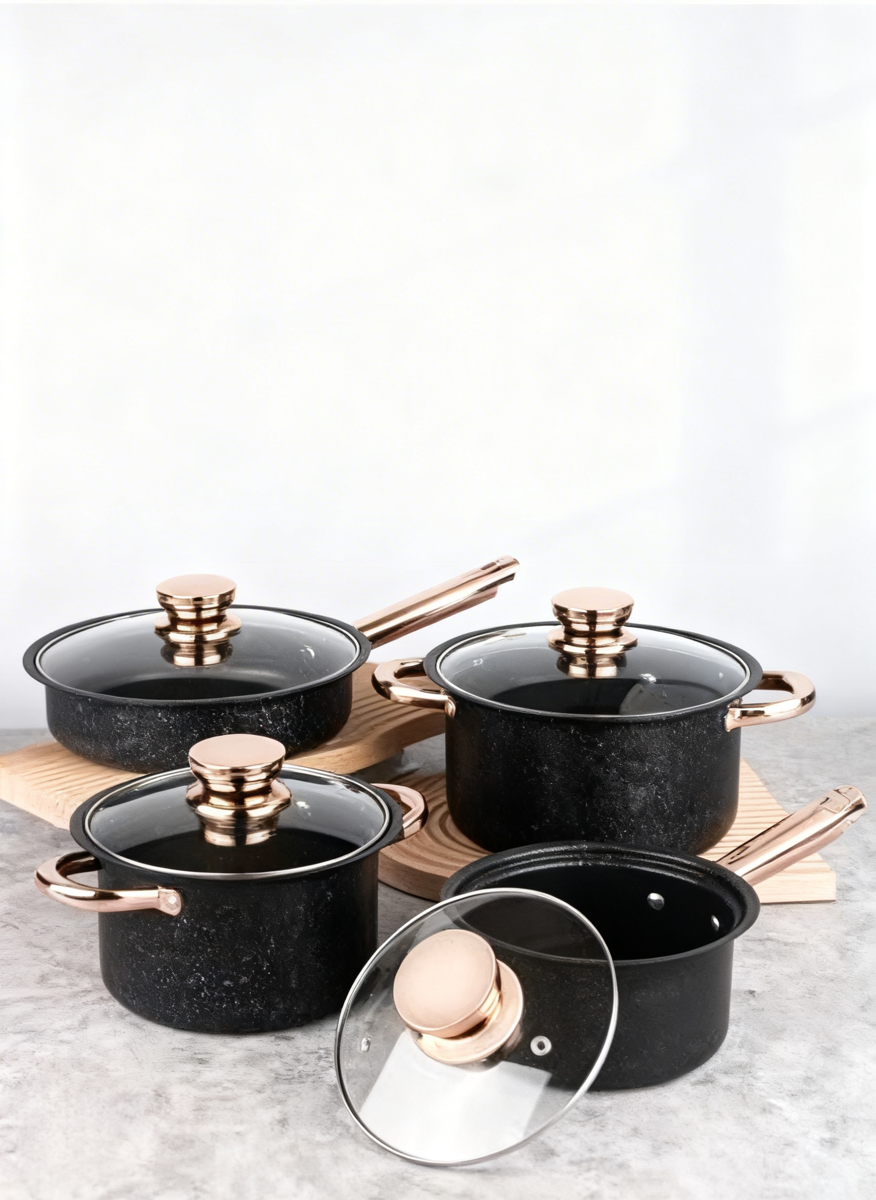 Non-stick granite coated cookware set