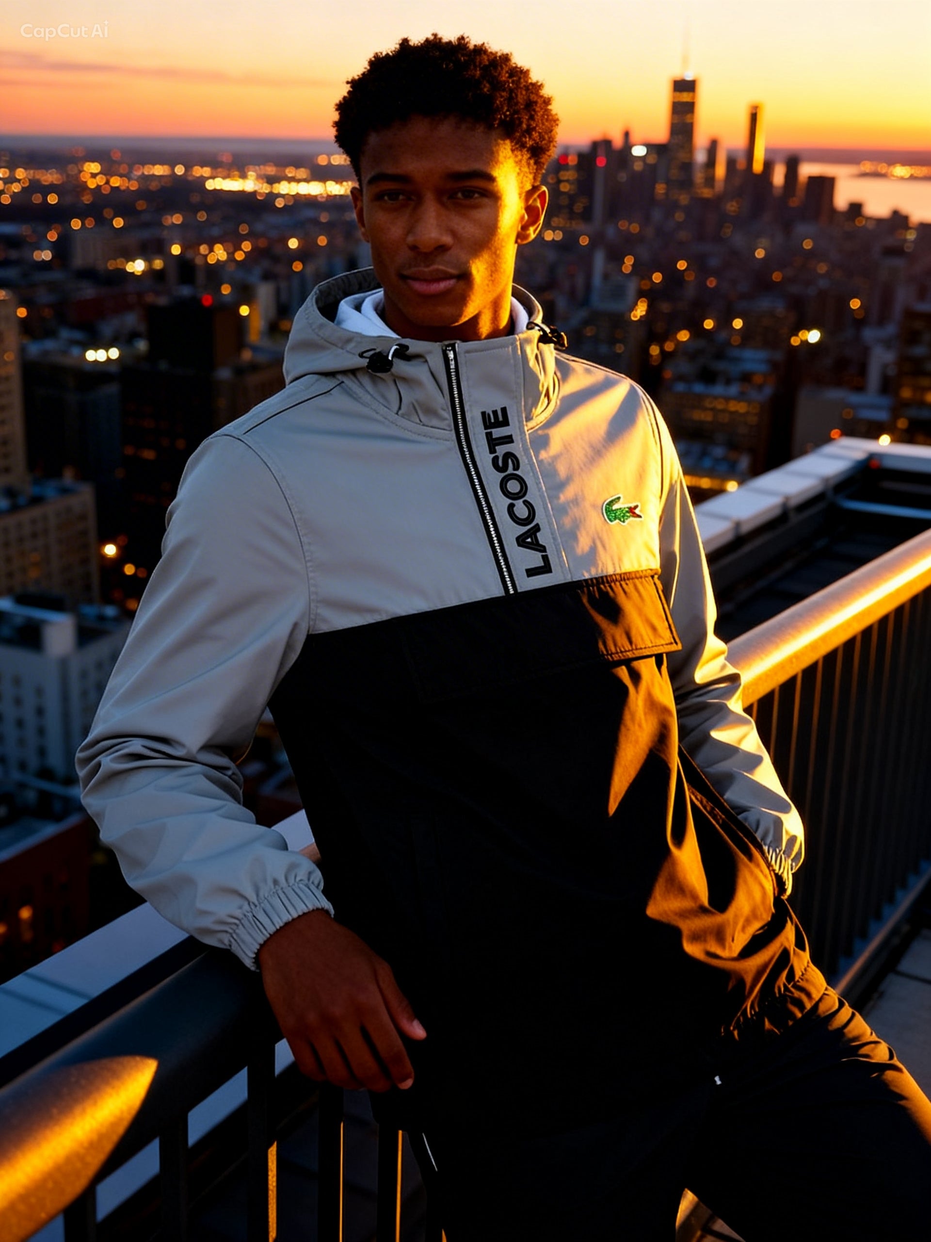 Men's hooded windbreaker Jacket